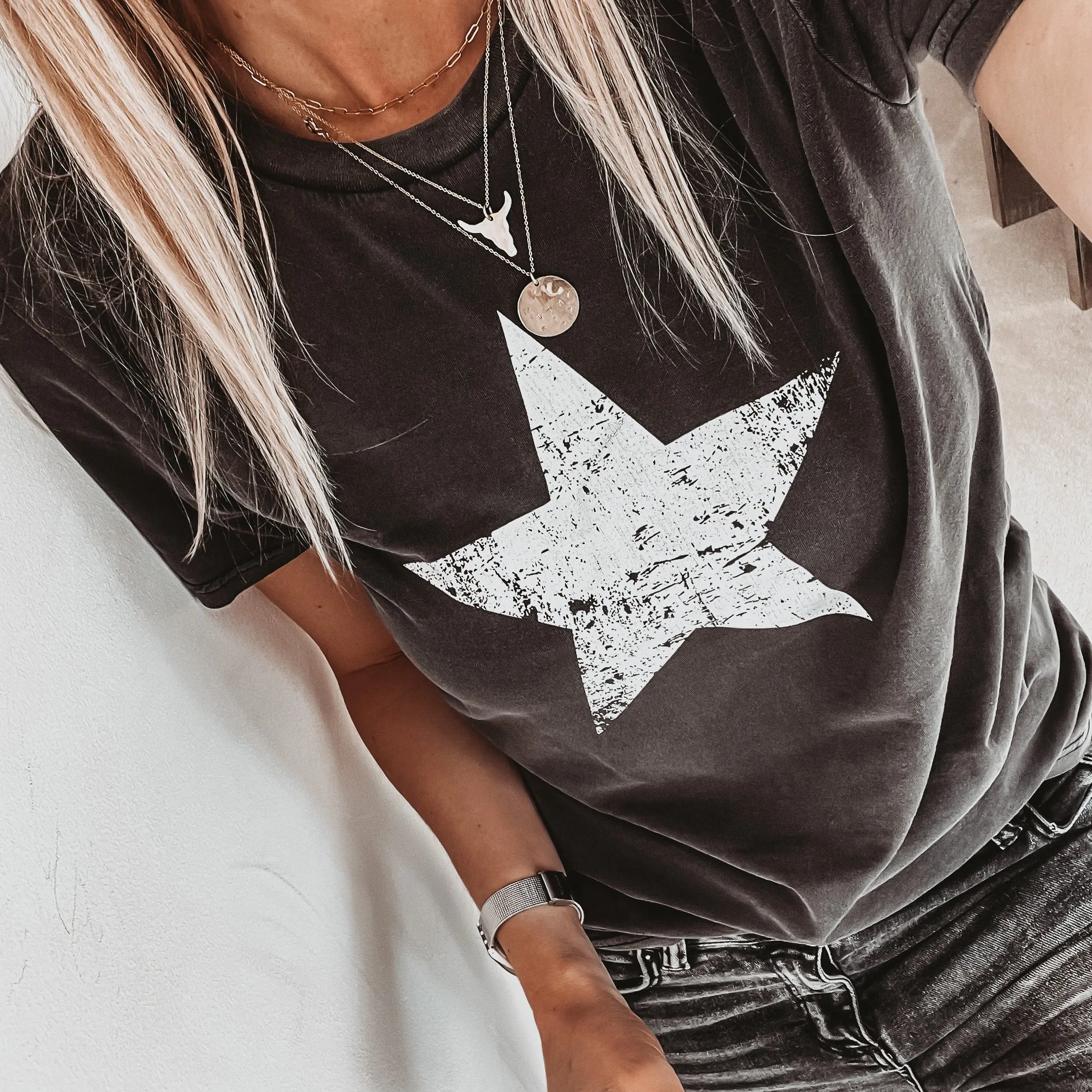 Star vintage black boyfriend tee