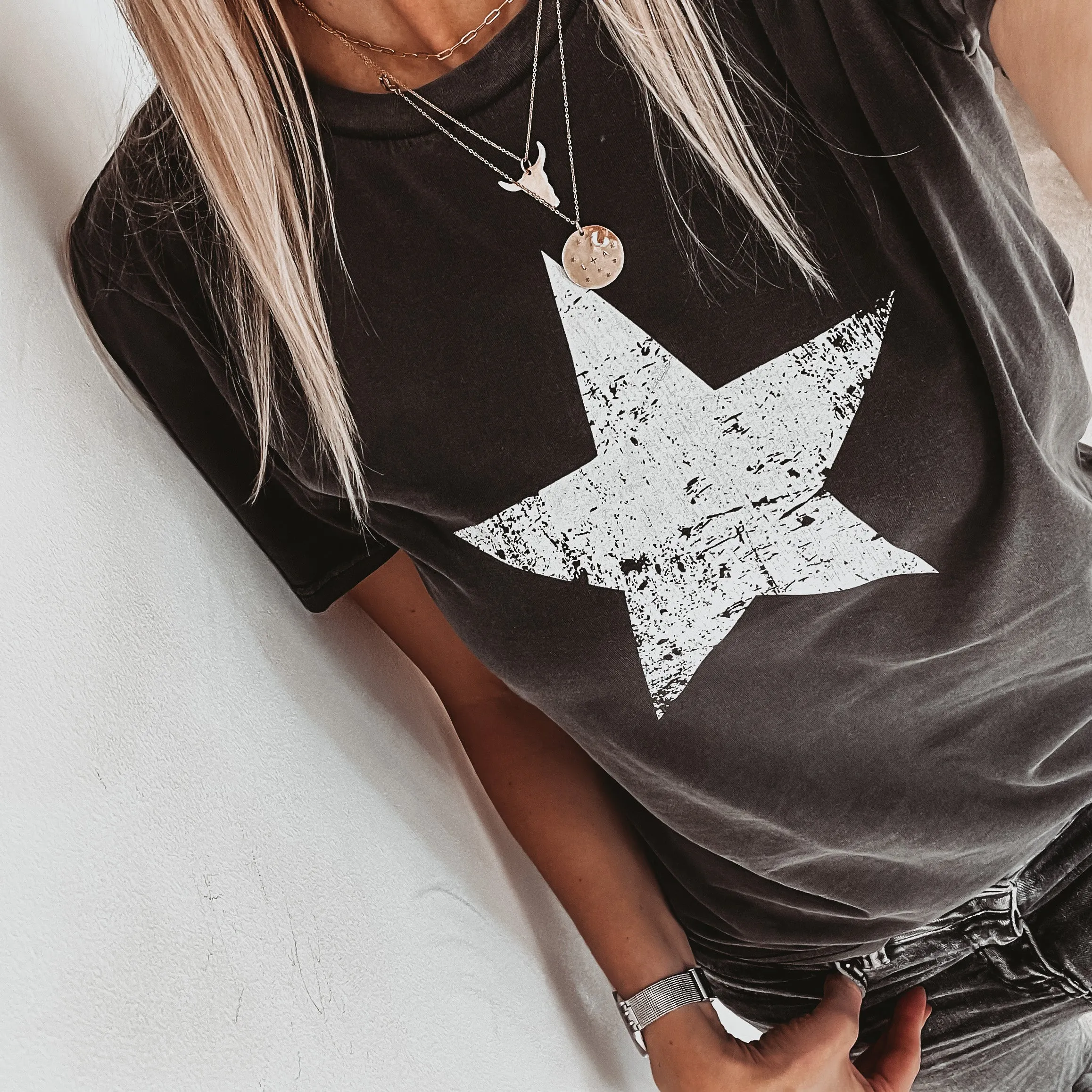 Star vintage black boyfriend tee
