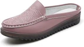 Succttssful Women's Closed Toe Mules Sandals for Walking: Backless Flats Loafers for Office - Casual Leather Mules for Girls Succttssful Women's Closed Toe Mules Sandals for Walking: Backless Flats Loafers for Office - Casual Leather Mules for Girls