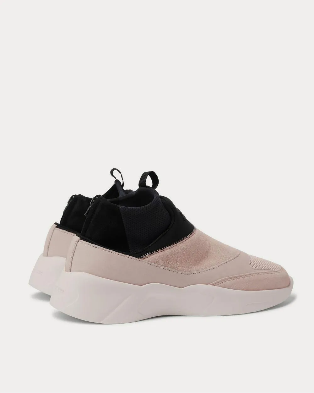 Suede, Mesh and Neoprene  Cream high top sneakers