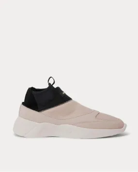 Suede, Mesh and Neoprene  Cream high top sneakers