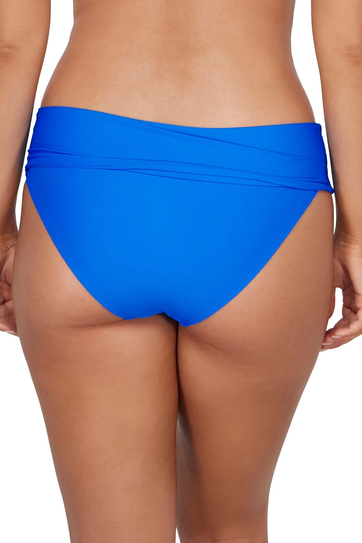 Sunsets Electric Blue Capri High Waist Bottom