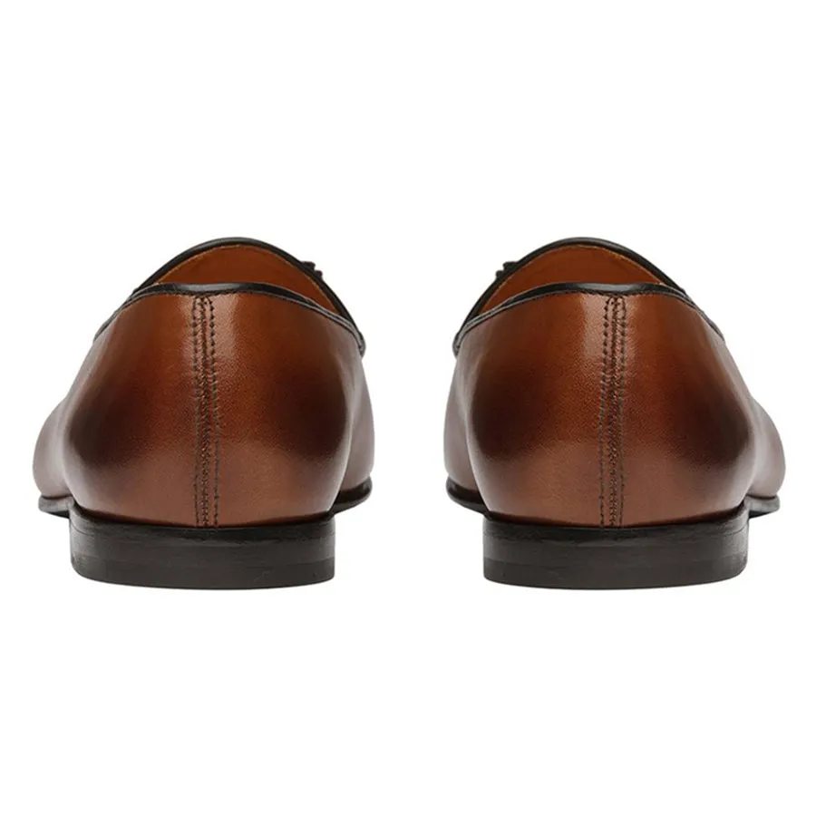 Tan Bowtie Belgian Loafers