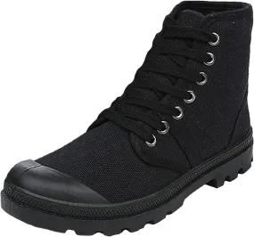 Unisex Men's Women's Ankle High Canvas Boots Lace-Up Casual Sneakers