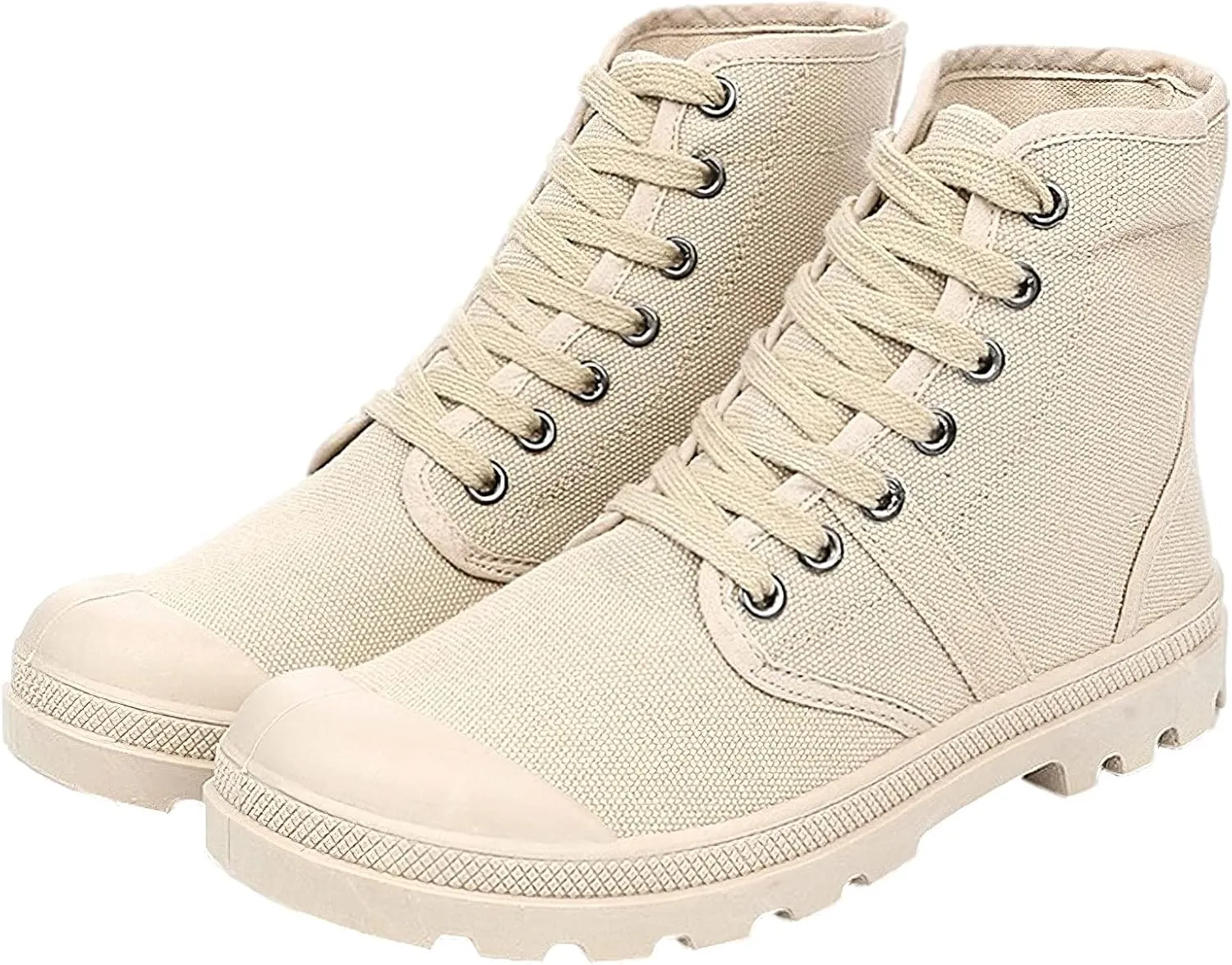 Unisex Men's Women's Ankle High Canvas Boots Lace-Up Casual Sneakers