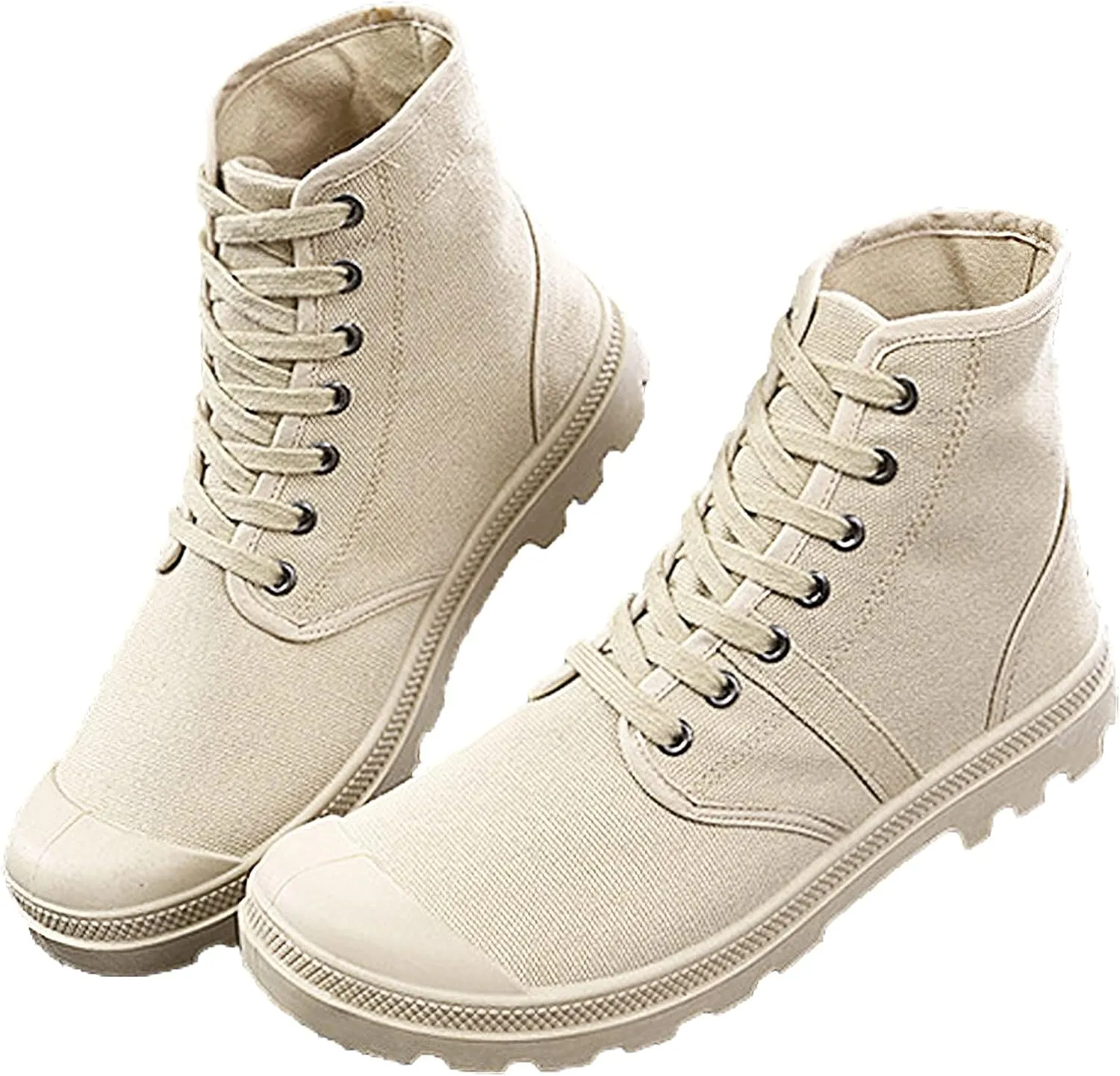 Unisex Men's Women's Ankle High Canvas Boots Lace-Up Casual Sneakers