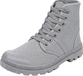 Unisex Men's Women's Ankle High Canvas Boots Lace-Up Casual Sneakers