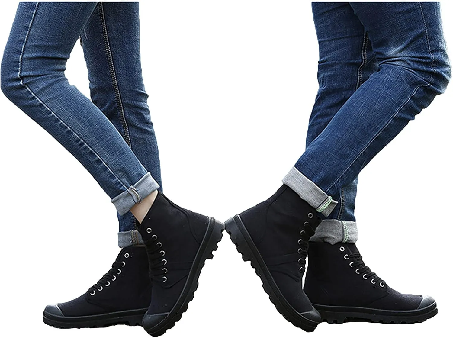 Unisex Men's Women's Ankle High Canvas Boots Lace-Up Casual Sneakers
