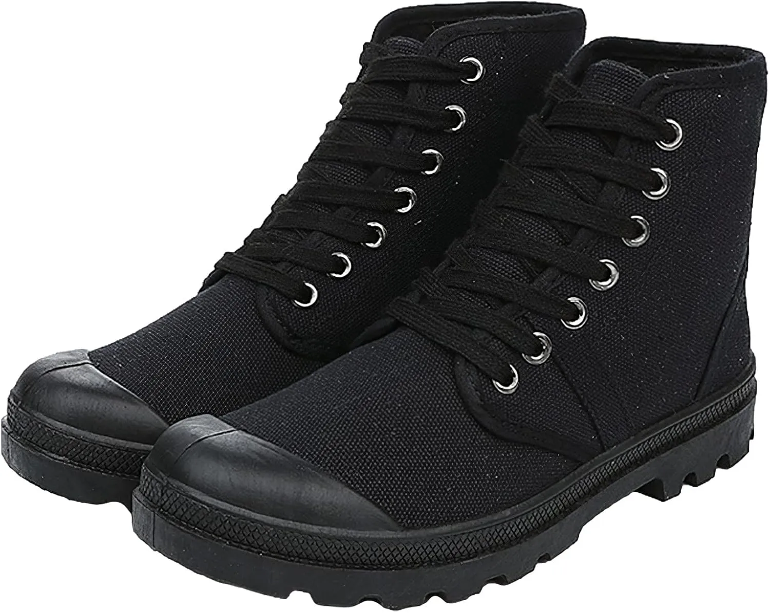 Unisex Men's Women's Ankle High Canvas Boots Lace-Up Casual Sneakers