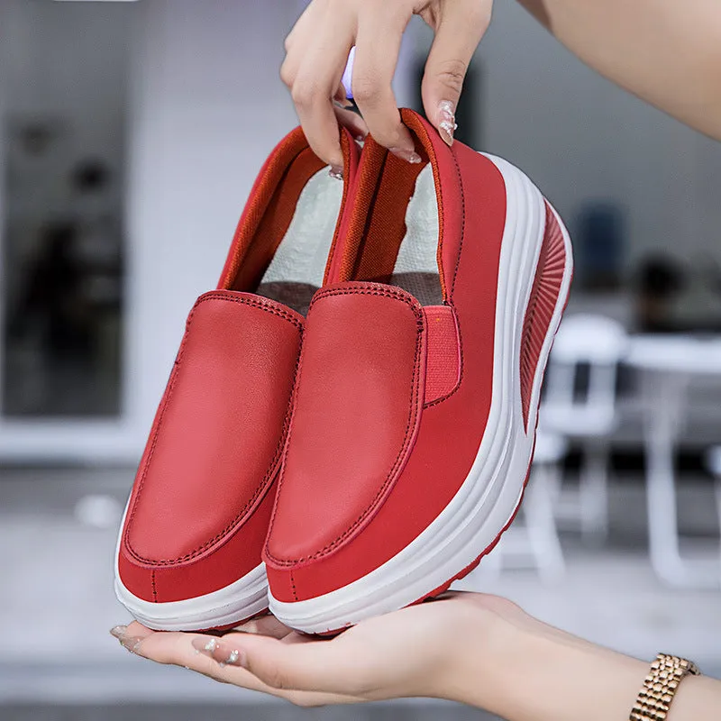 Women Thick Soles Simple Sneakers