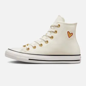 Women's Converse Chuck Taylor Hi Vintage White Hearts