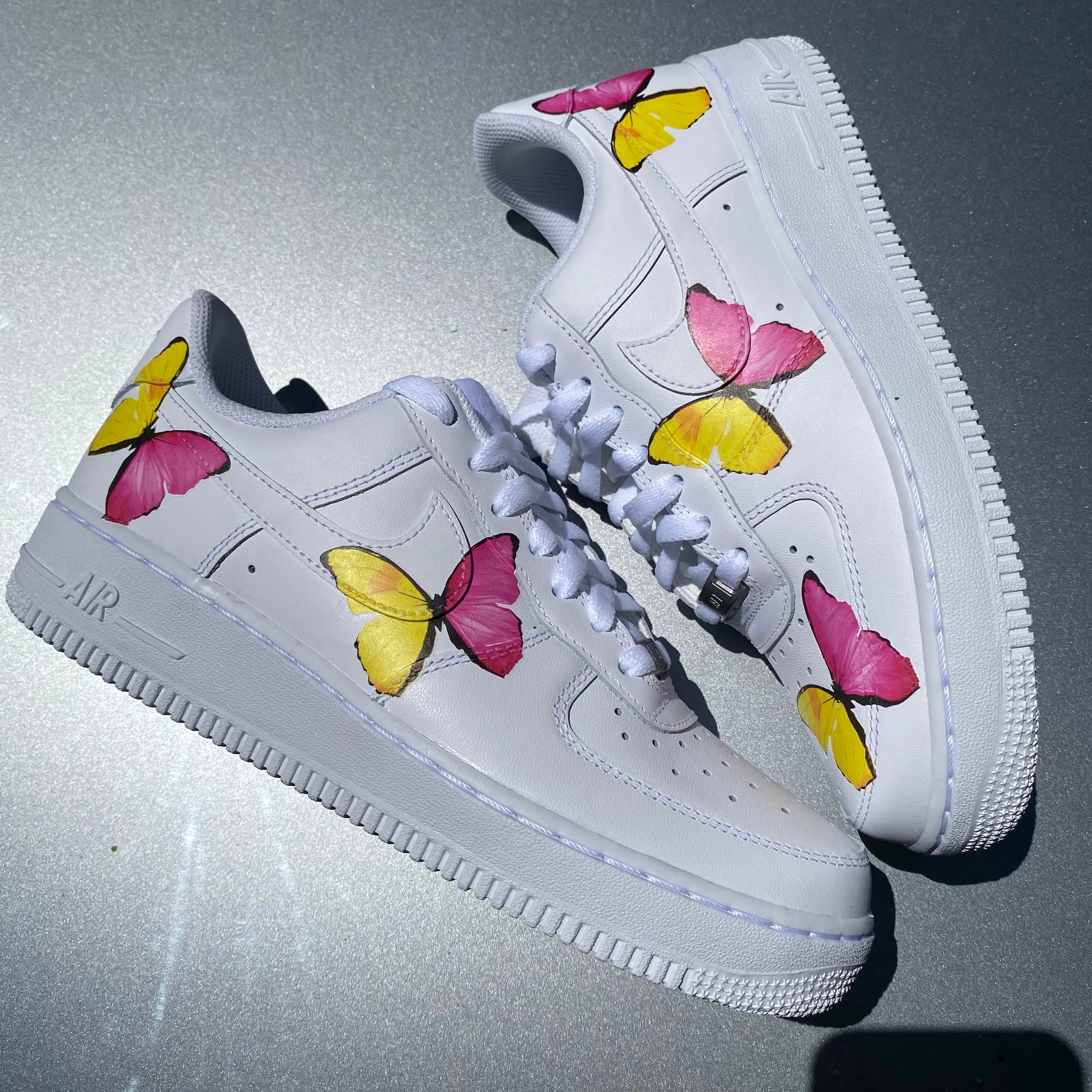 Yellow Pink Butterfly AF1